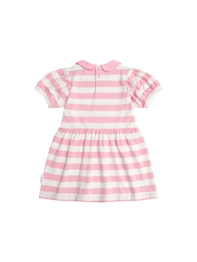 Huxbaby - Strawberry Stripe Puff Sleeve Dress - HB1049S25 Short Sleeve Dress Huxbaby 