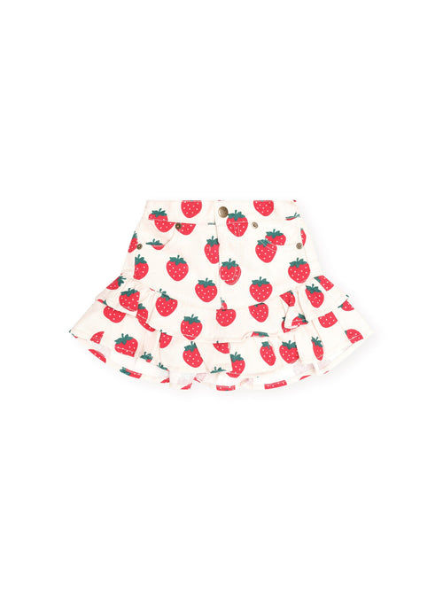 Huxbaby - Strawberry Tiered Skirt | Multi Strawberry