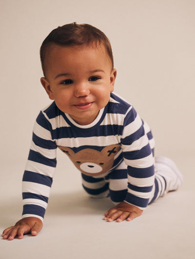 Huxbaby - Stripe Huxbear Romper - HB0026S25 Romper Huxbaby 