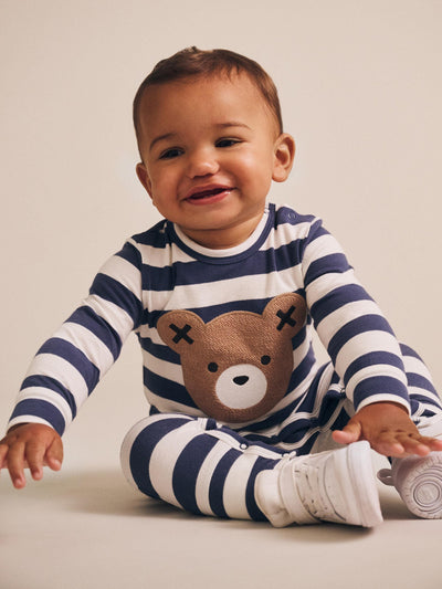 Huxbaby - Stripe Huxbear Romper - HB0026S25 Romper Huxbaby 