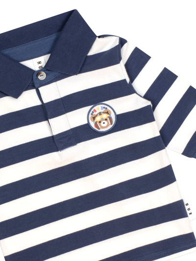 Huxbaby - Stripe Polo Longsleeve Tee - HB2126S25 Long Sleeve T-Shirt Huxbaby 