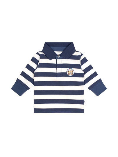 Huxbaby - Stripe Polo Longsleeve Tee - HB2126S25 Long Sleeve T-Shirt Huxbaby 