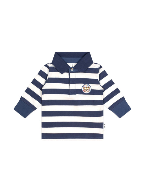 Huxbaby - Stripe Polo Longsleeve Tee - HB2126S25