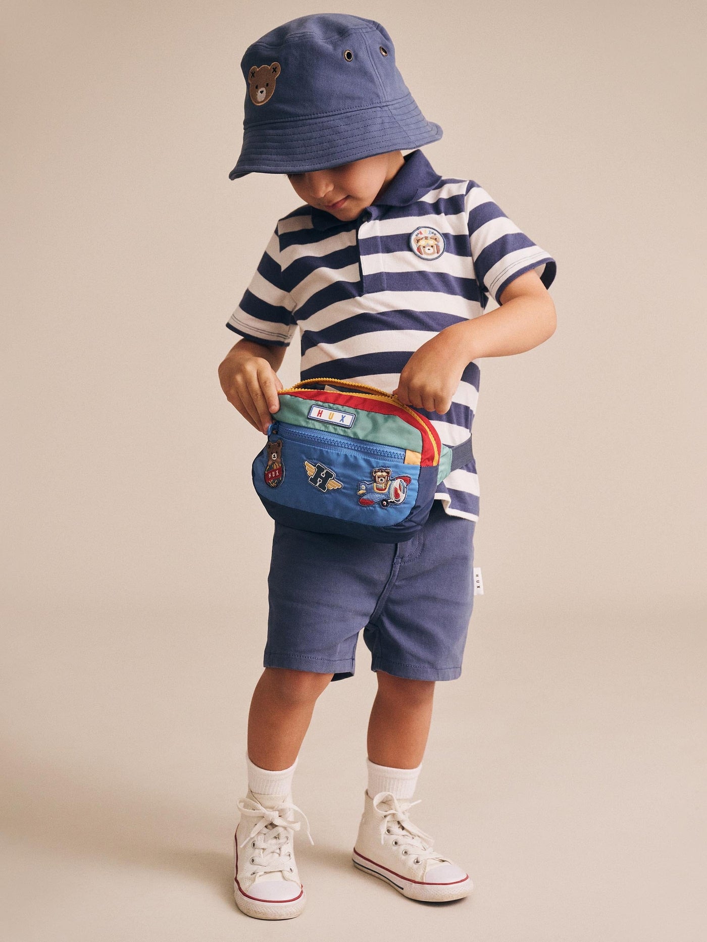 Huxbaby - Stripe Polo Tee - HB2124S25 Short Sleeve T-Shirt Huxbaby 