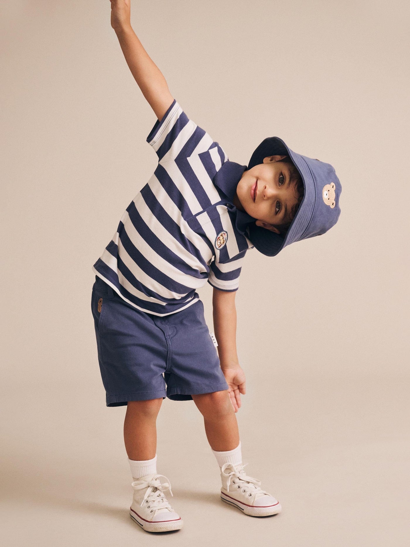 Huxbaby - Stripe Polo Tee - HB2124S25 Short Sleeve T-Shirt Huxbaby 