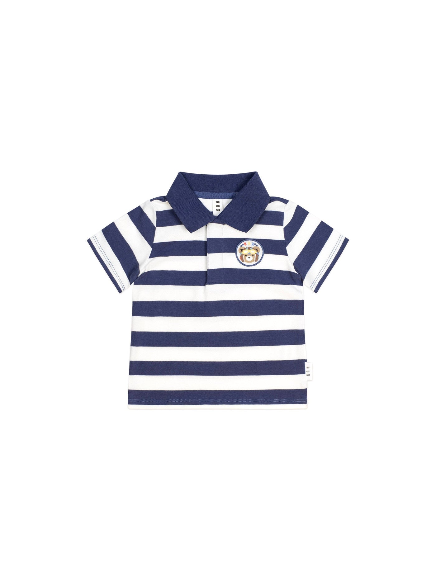 Huxbaby - Stripe Polo Tee - HB2124S25 Short Sleeve T-Shirt Huxbaby 