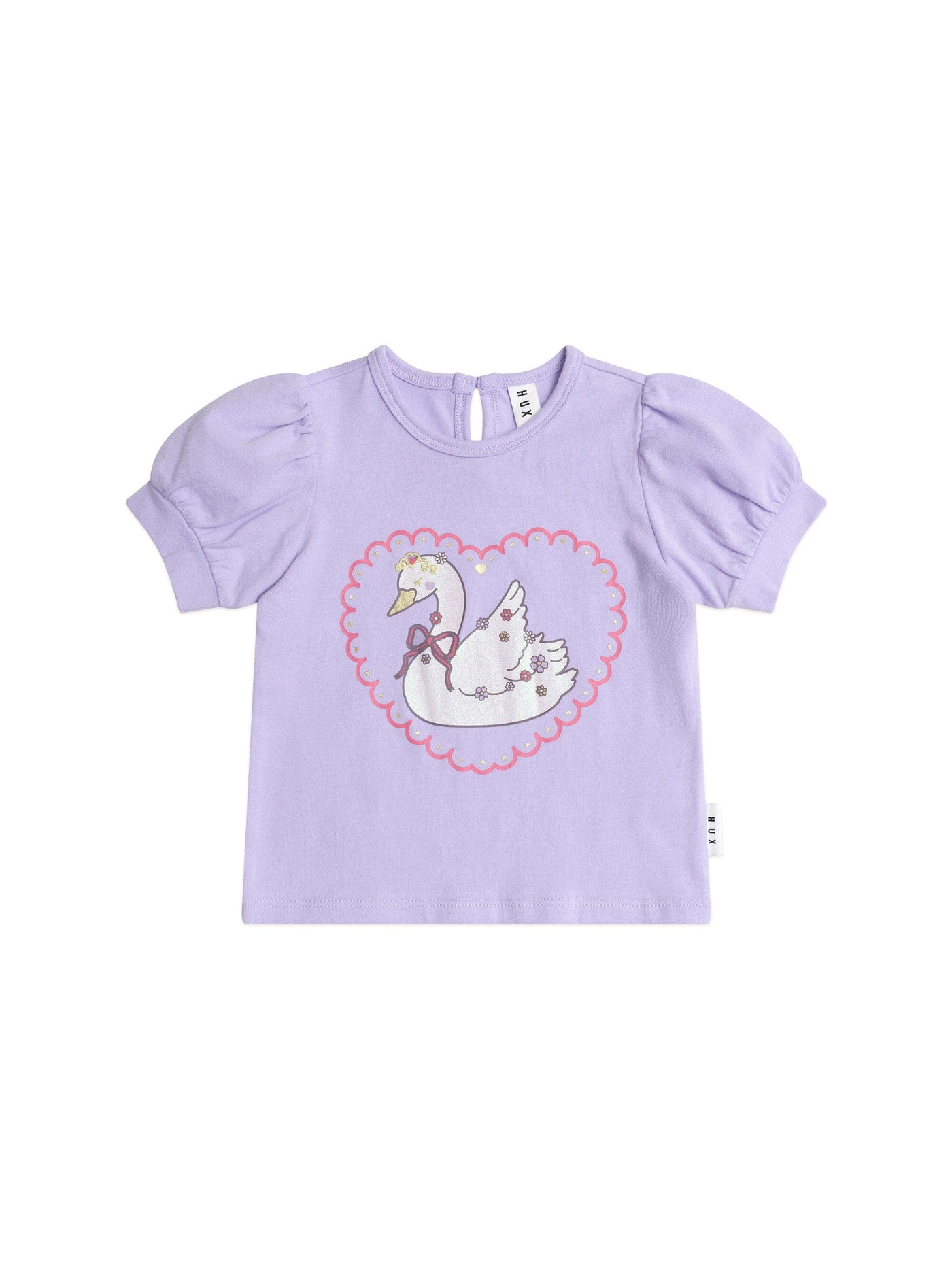Huxbaby - Swan Princess Puff Sleeve Tee - HB2263S25 Short Sleeve T-Shirt Huxbaby 