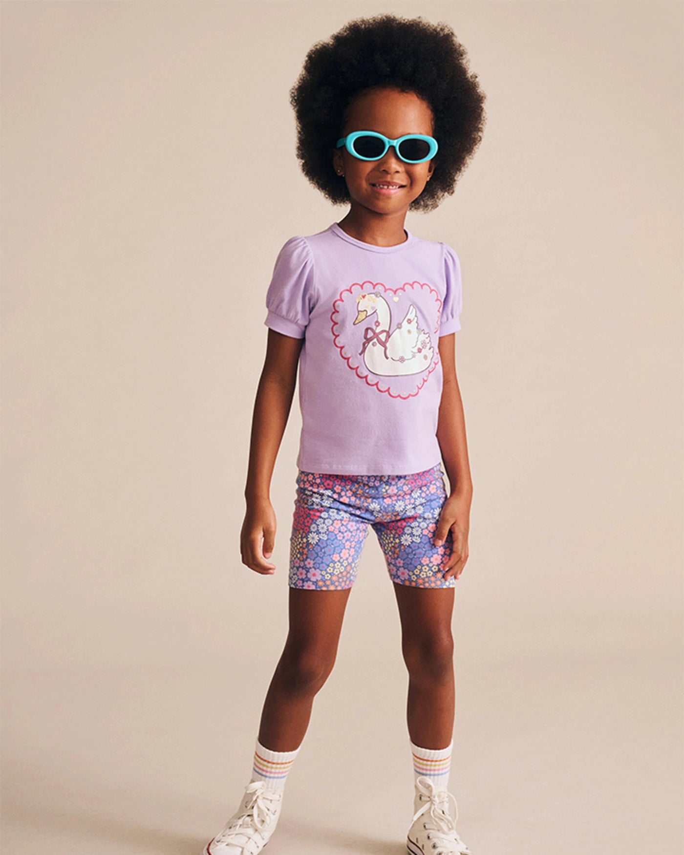 Huxbaby - Swan Princess Puff Sleeve Tee - HB2263S25 Short Sleeve T-Shirt Huxbaby 