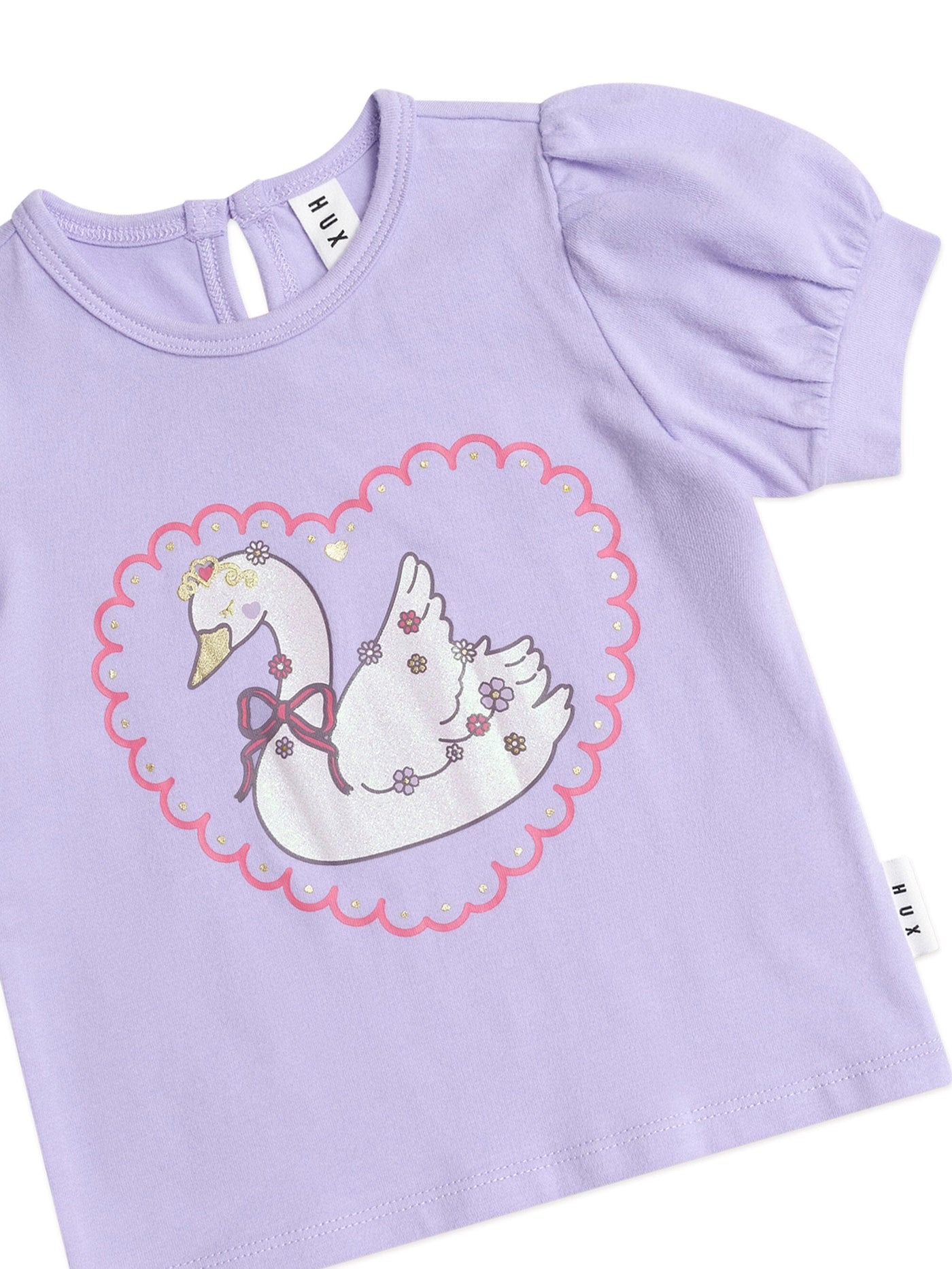 Huxbaby - Swan Princess Puff Sleeve Tee - HB2263S25 Short Sleeve T-Shirt Huxbaby 