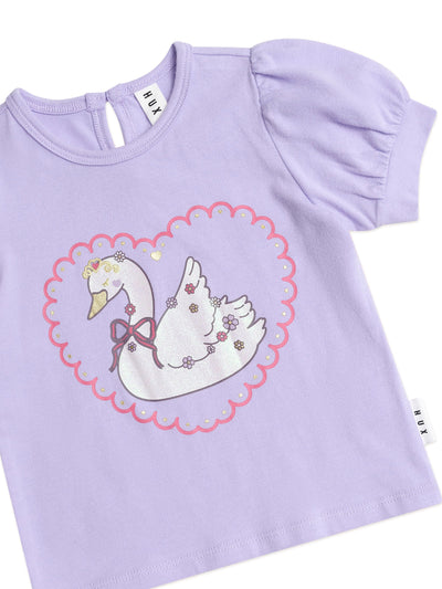 Huxbaby - Swan Princess Puff Sleeve Tee - HB2263S25 Short Sleeve T-Shirt Huxbaby 
