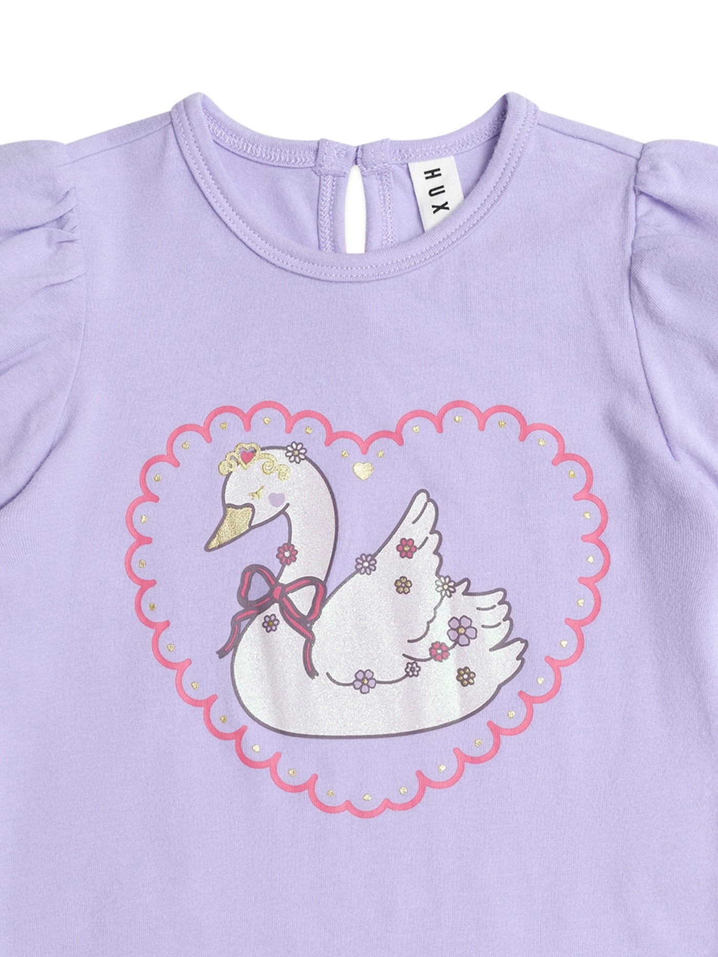 Huxbaby - Swan Princess Puff Sleeve Tee - HB2263S25 Short Sleeve T-Shirt Huxbaby 