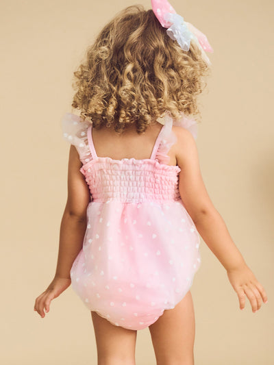 Huxbaby - Sweetheart Frill Tulle Playsuit - HB0234S24 Playsuit Huxbaby 