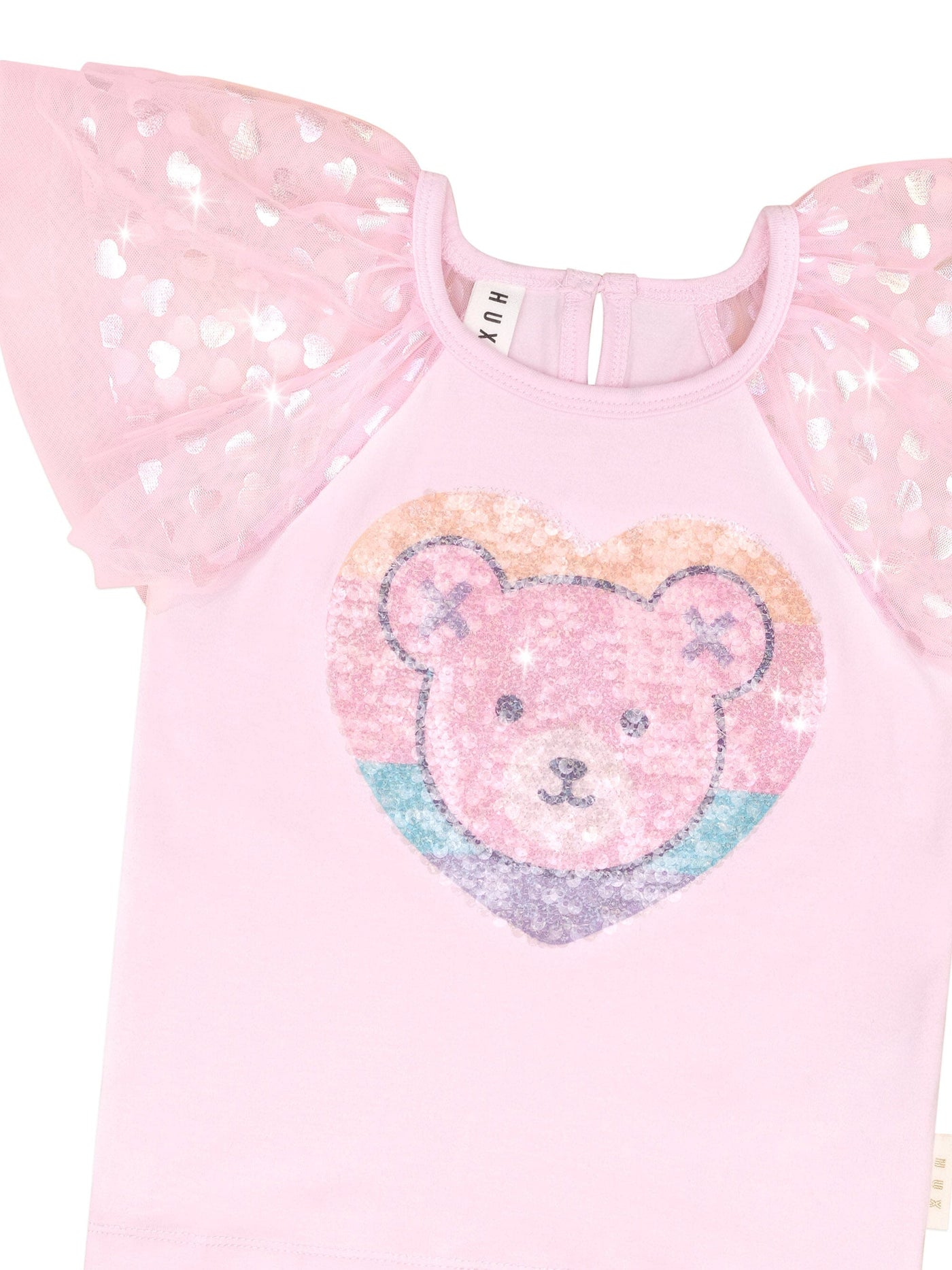 Huxbaby - Sweetheart Sequin Hux Party T-Shirt - HB2284S24 Short Sleeve T-Shirt Huxbaby 