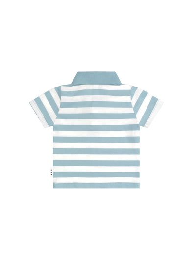 Huxbaby - T-Rex Stripe Polo T-Shirt - HB2067S24 Short Sleeve T-Shirt Huxbaby 