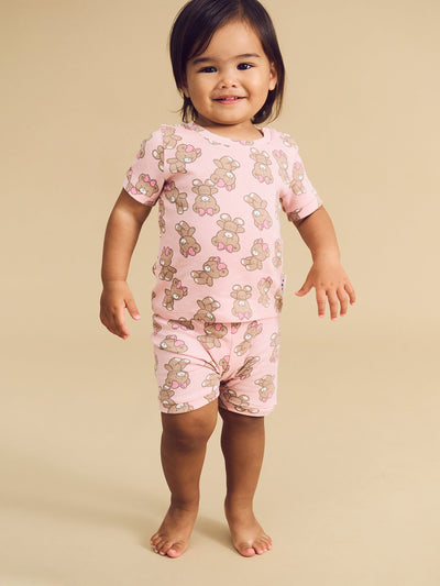 Huxbaby - Teddy Hux Pj Set Candy - HB9015S24 Short Sleeve Pyjamas Huxbaby 