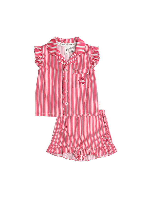 Huxbaby - Tis The Season Frill PJs Candy Cane - HB9336S25 Short Sleeve Pyjamas Huxbaby 