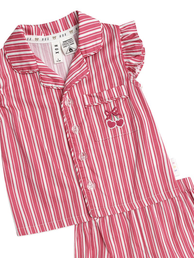 Huxbaby - Tis The Season Frill PJs Candy Cane - HB9336S25 Short Sleeve Pyjamas Huxbaby 