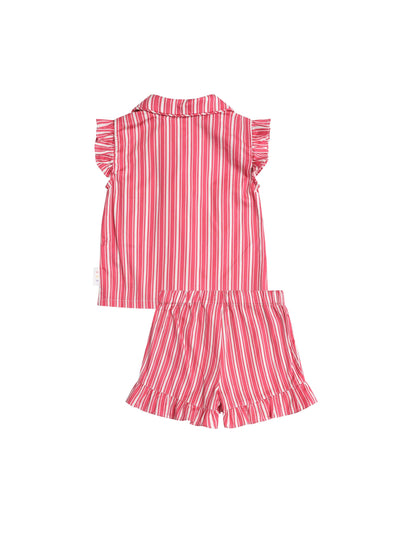 Huxbaby - Tis The Season Frill PJs Candy Cane - HB9336S25 Short Sleeve Pyjamas Huxbaby 