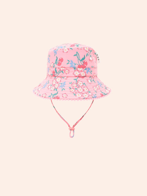 Huxbaby - Tropical Cherry Floral Swimhat | Flamingo