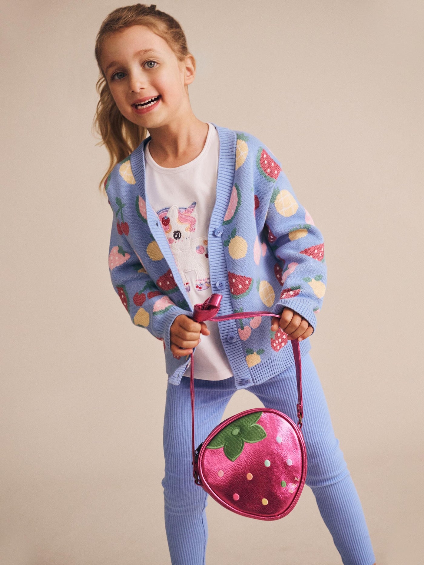 Huxbaby - Tutti Frutti Unicorn Frill Tee - HB2098S25 Short Sleeve T-Shirt Huxbaby 
