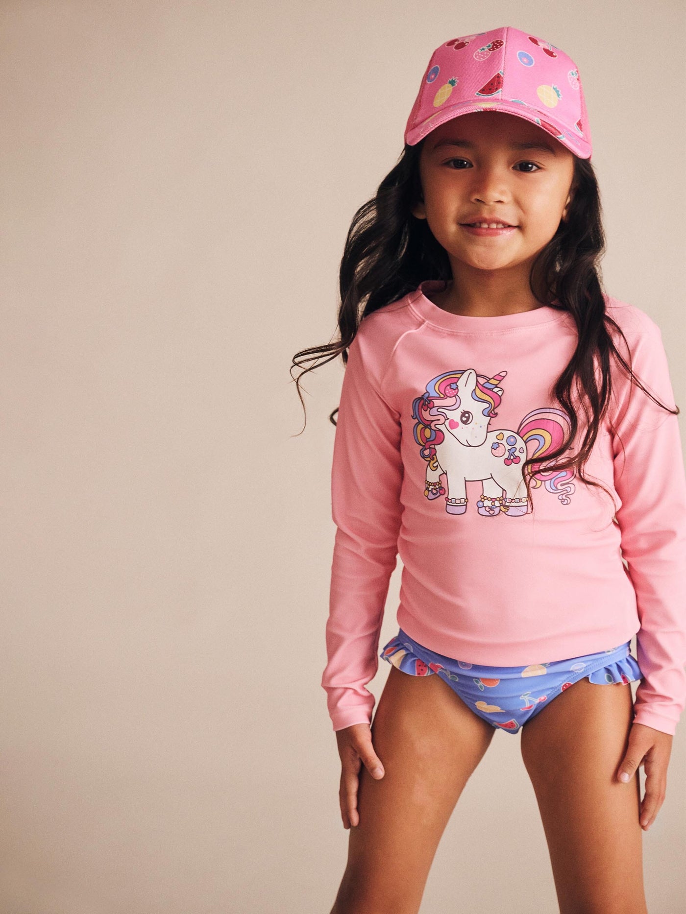 Huxbaby - Tutti Frutti Unicorn Swim Set - HB7194S25 Two-Piece Swimsuit Huxbaby 