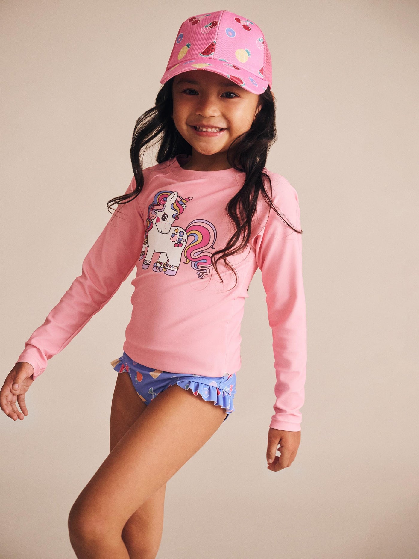 Huxbaby - Tutti Frutti Unicorn Swim Set - HB7194S25 Two-Piece Swimsuit Huxbaby 