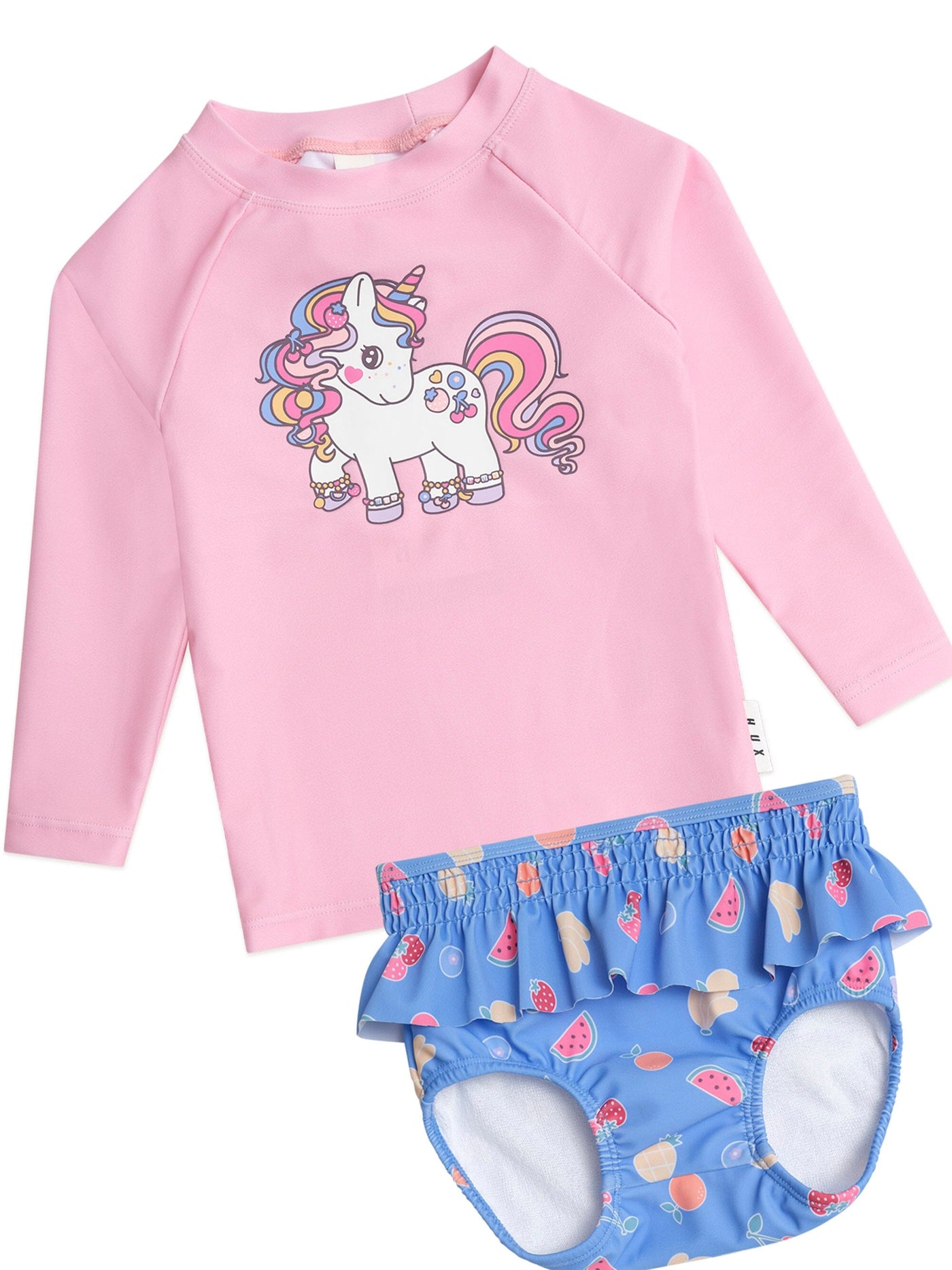Huxbaby - Tutti Frutti Unicorn Swim Set - HB7194S25 Two-Piece Swimsuit Huxbaby 