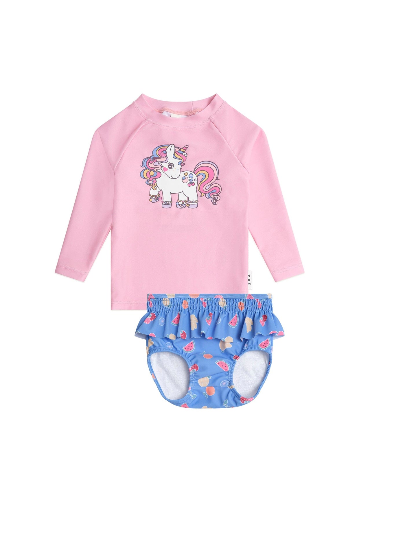 Huxbaby - Tutti Frutti Unicorn Swim Set - HB7194S25 Two-Piece Swimsuit Huxbaby 