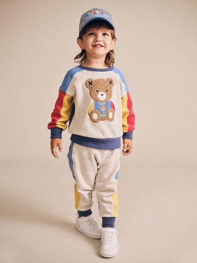 Huxbaby - Varsity Huxbear Spliced Sweatshirt - HB3086S25 Jumper Huxbaby 