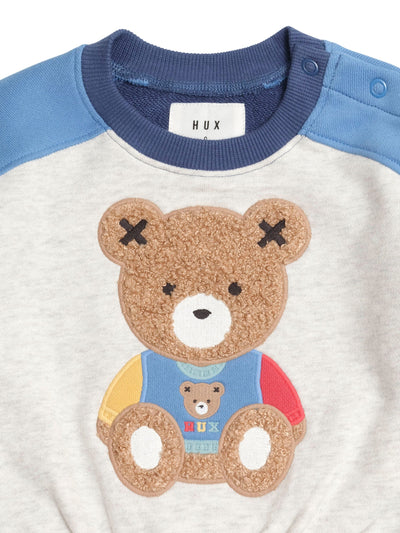 Huxbaby - Varsity Huxbear Spliced Sweatshirt - HB3086S25 Jumper Huxbaby 