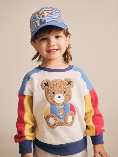 Huxbaby - Varsity Huxbear Spliced Sweatshirt - HB3086S25 Jumper Huxbaby 