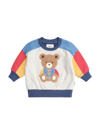 Huxbaby - Varsity Huxbear Spliced Sweatshirt - HB3086S25 Jumper Huxbaby 
