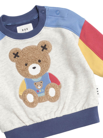 Huxbaby - Varsity Huxbear Spliced Sweatshirt - HB3086S25 Jumper Huxbaby 