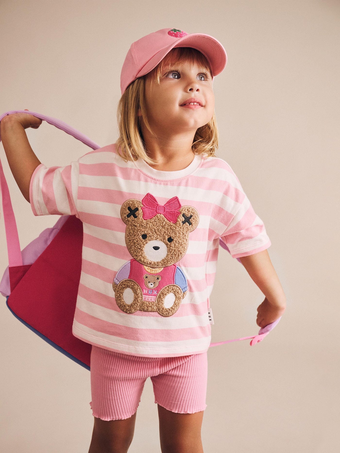 Huxbaby - Varsity Huxette Boxy Tee - HB2095S25 Short Sleeve T-Shirt Huxbaby 