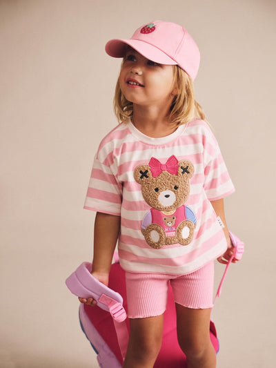 Huxbaby - Varsity Huxette Boxy Tee - HB2095S25 Short Sleeve T-Shirt Huxbaby 