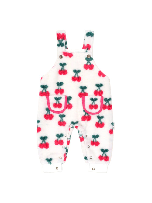 Huxbaby - Very Cherry Sherpa Overalls