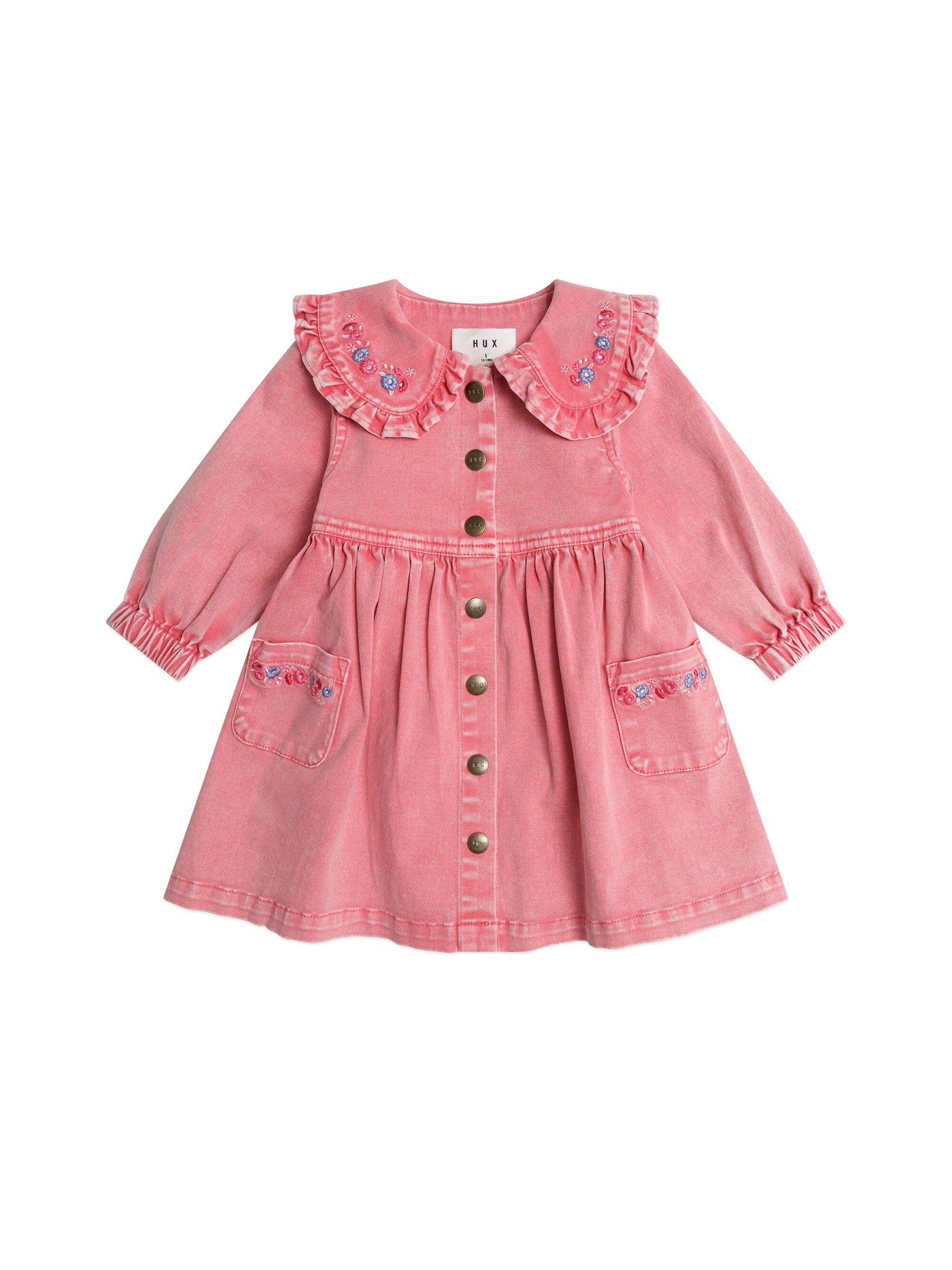 Huxbaby - Vintage Floral Collar Dress - HB1215S25 Long Sleeve Dress Huxbaby 