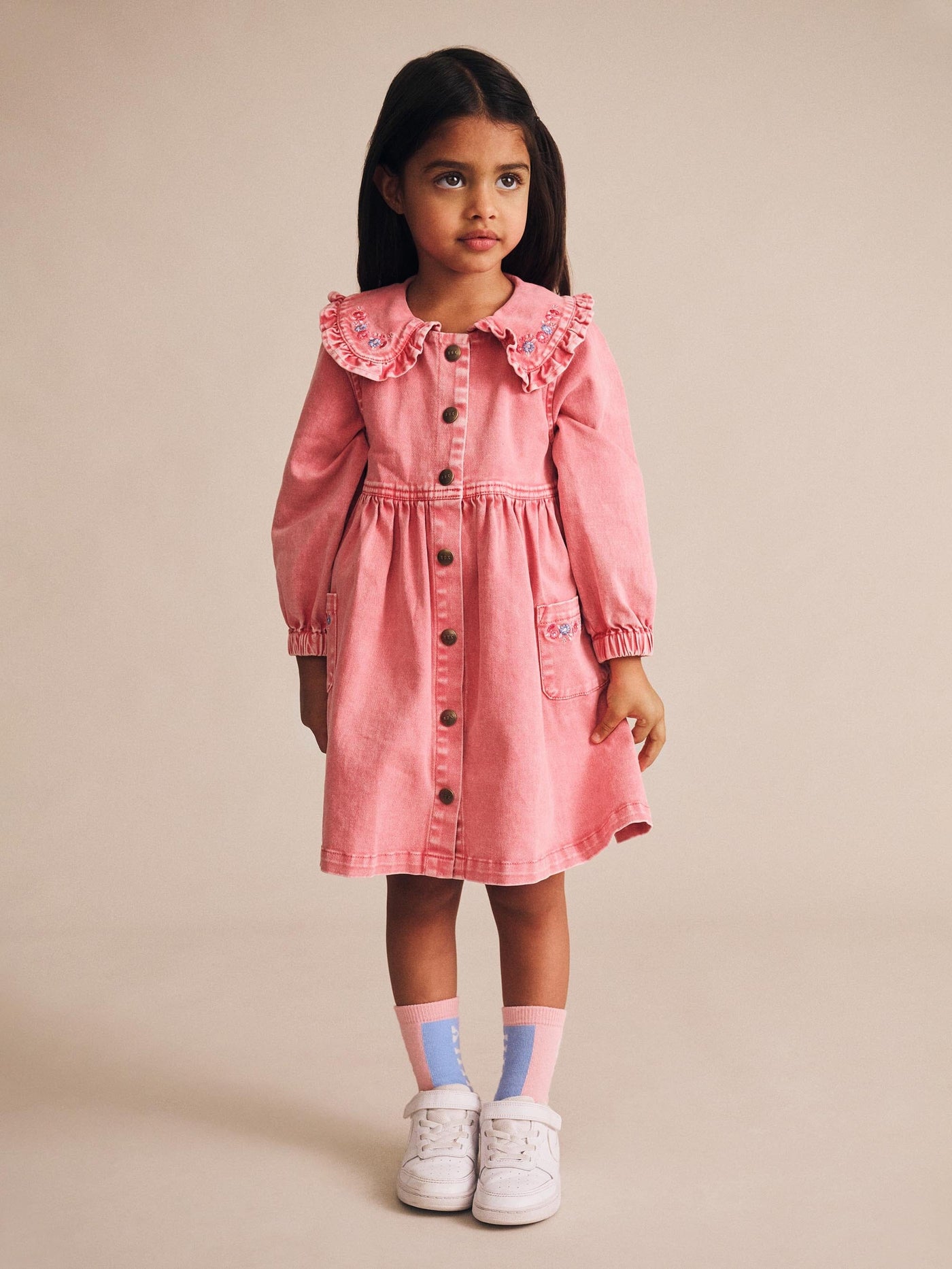 Huxbaby - Vintage Floral Collar Dress - HB1215S25 Long Sleeve Dress Huxbaby 