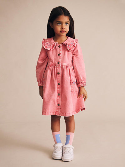 Huxbaby - Vintage Floral Collar Dress - HB1215S25 Long Sleeve Dress Huxbaby 