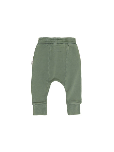 Huxbaby Vintage Green Drop Crotch Pant HB6144W24 Pants Huxbaby 