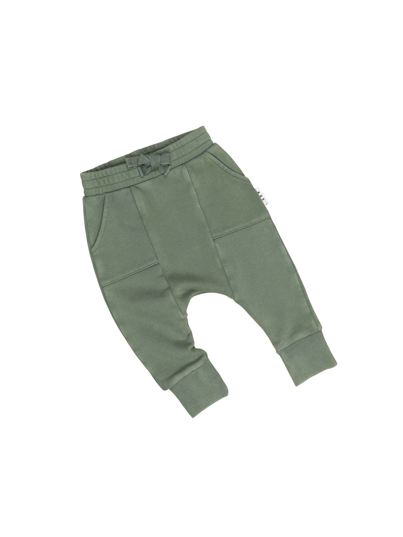 Huxbaby Vintage Green Drop Crotch Pant HB6144W24 Pants Huxbaby 