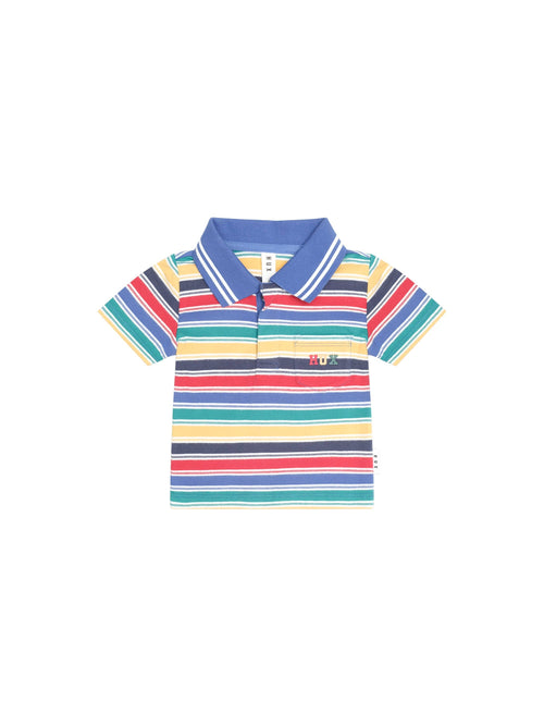 Huxbaby - Vintage Stripe Hux Embroidered Polo | Multi