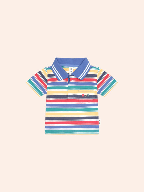 Huxbaby - Vintage Stripe Hux Embroidered Polo | Multi