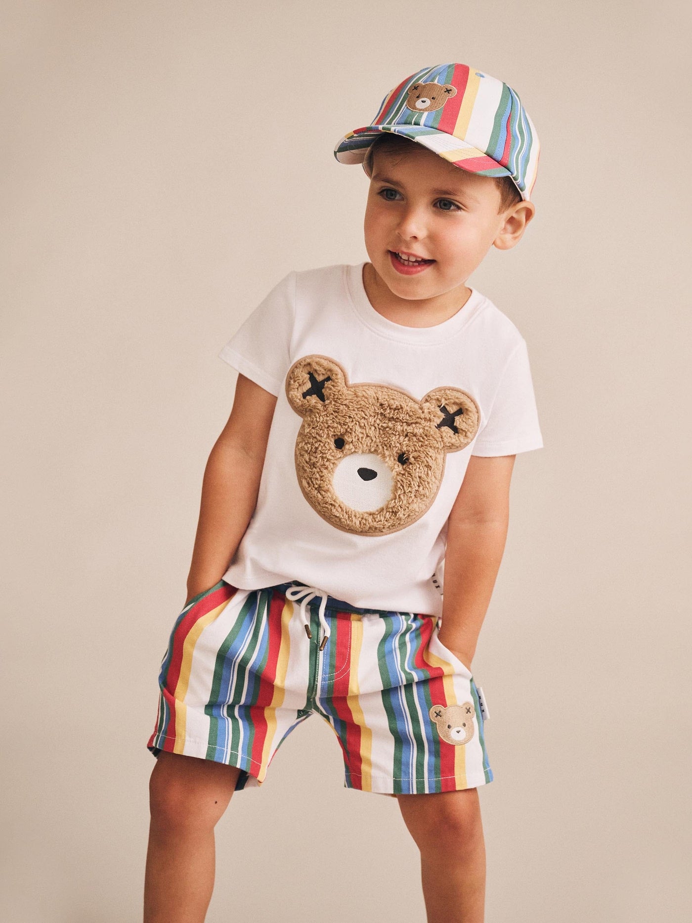 Huxbaby - Vintage Stripe Huxbear Cap - HB8001S25 Caps Huxbaby 