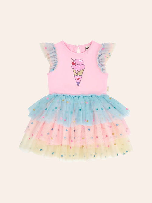 Huxbaby - You-Scream-For-Ice Cream Tulle Dress | Cupcake Pink