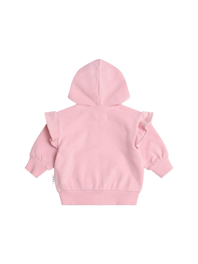 Huxbaby - Zip Up Frill Hoodie Apricot - HB3368S25 Hoodie Huxbaby 