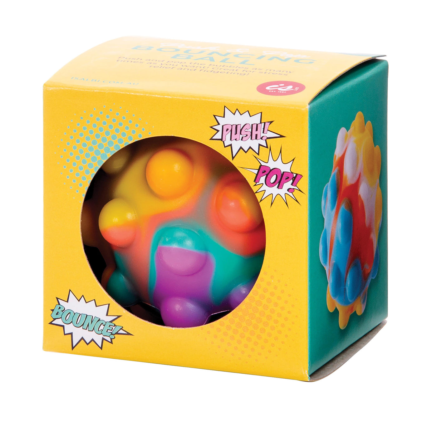 IS Gifts - Push & Pop Ball - Assorted Colours Toy IS Gifts 