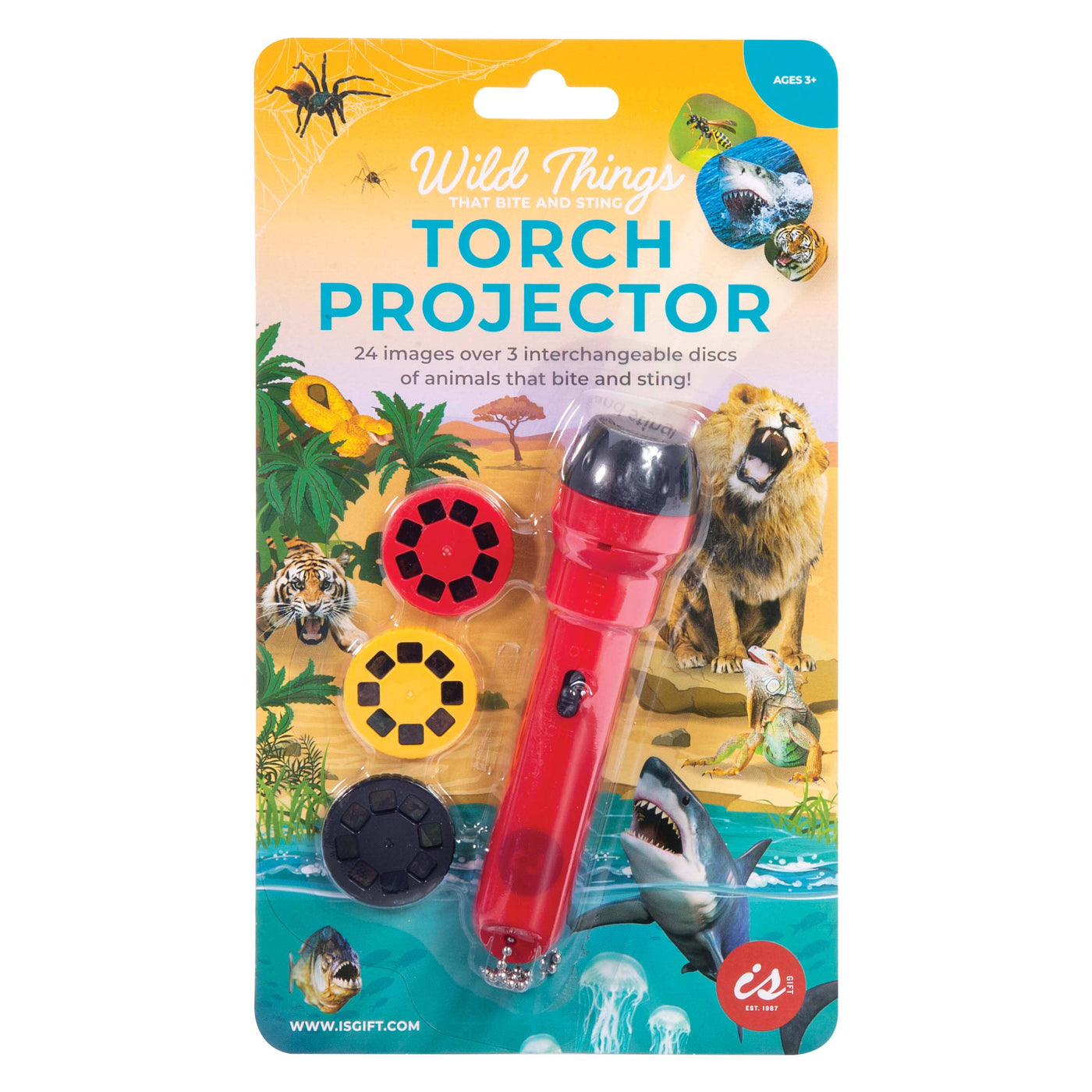 IS Gifts - Torch Projector | Wild Things That Bite And Sting Red Activity & Craft IS Gifts 