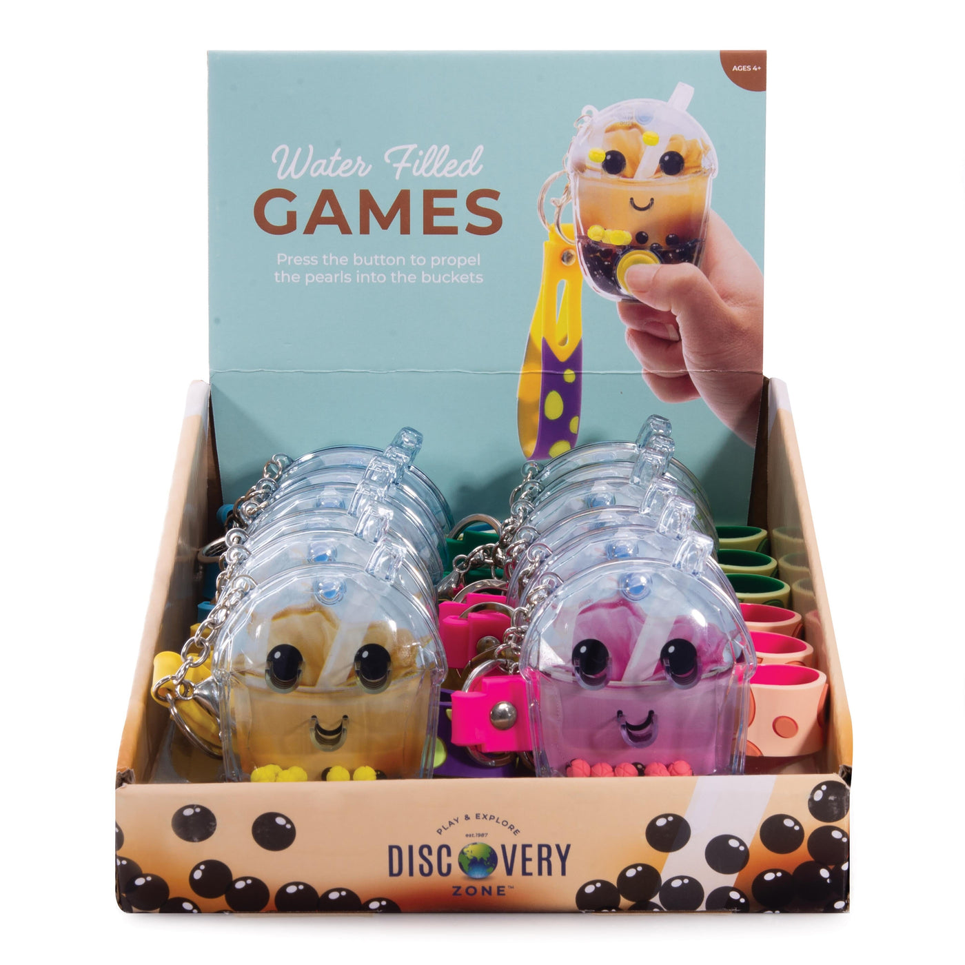 IS Gifts - Water Filled Games Keychain | Bubble Tea Games IS Gifts 