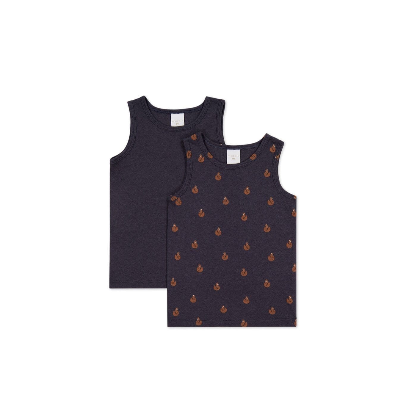 Jamie Kay 2PK Tank Top - Constellation/Fox Cubs Constellation - Organic Cotton Singlet Jamie Kay 